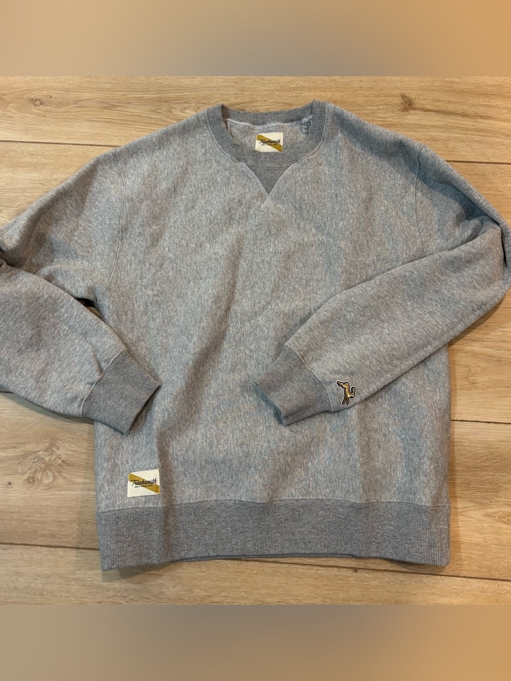 Tracksmith Trackhouse Crew Sweatshirt gray small s